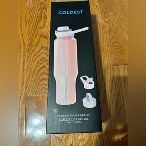 Brand new, never been used Coldest water bottle with 3 lids.